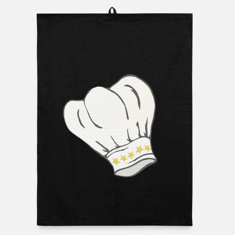 Chef's hat star pattern, cooking, gifting men Organic dish towel