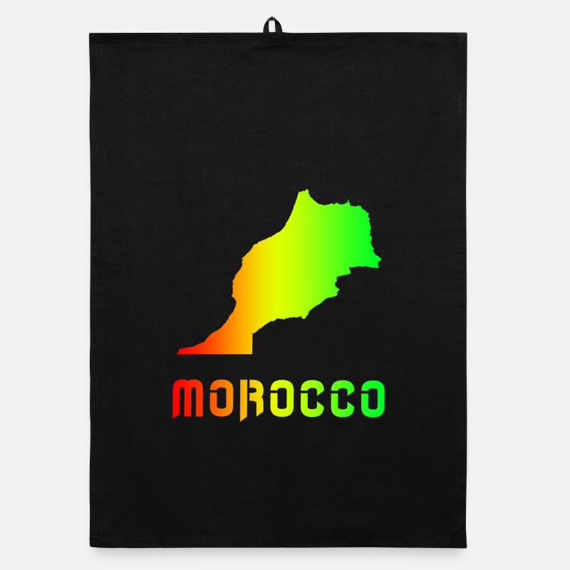 Maroc Arc-en-ciel Plan design / cadeau Torchon bio
