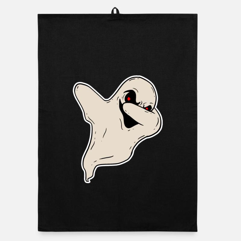 Halloween Horror Ghosts Organic dish towel