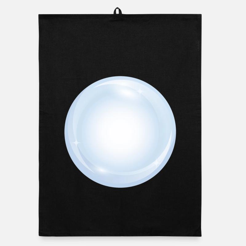 Crystal ball with delicate light reflections in pastel Organic dish towel