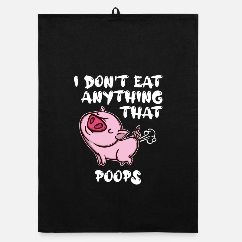 Statement Schwein Vegan Organic Geschirrtuch