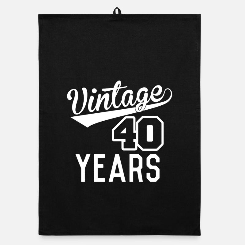 Vintage 40 Years Organic dish towel