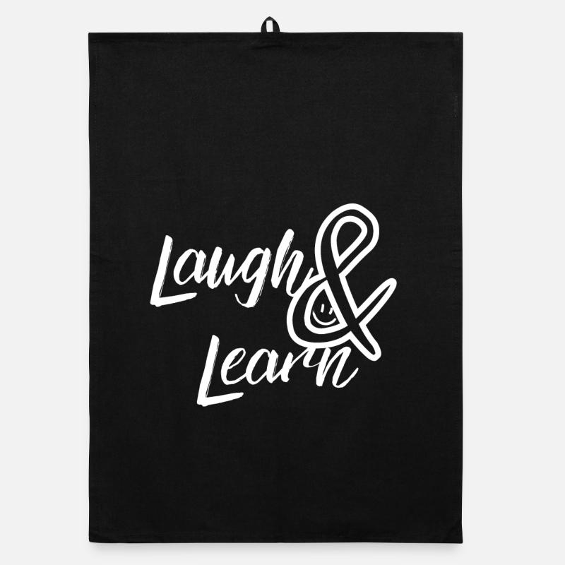 Laugh and Learn - Organic Geschirrtuch - Schwarz