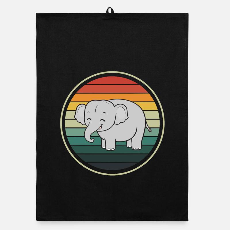 Eléphant éléphant Torchon bio