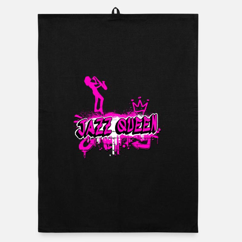 Jazz Queen Graffiti Design Organic dish towel