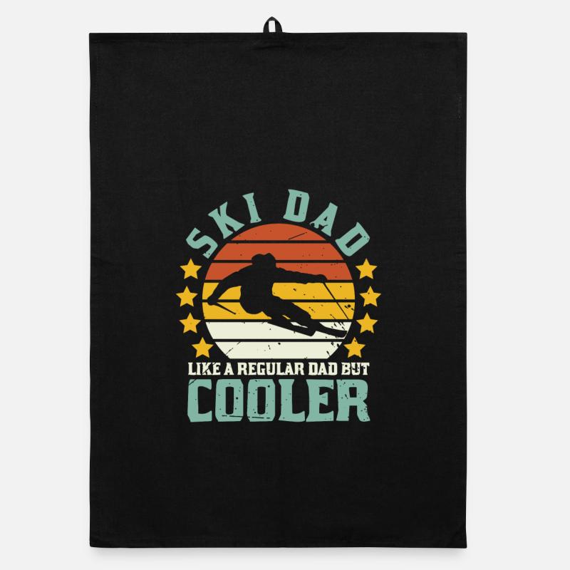 Ski Dad Like a Regular Dad But Cooler Organic dish towel