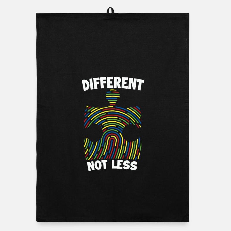 Diffirent Not Less Autism Awarenss Dna Organic dish towel
