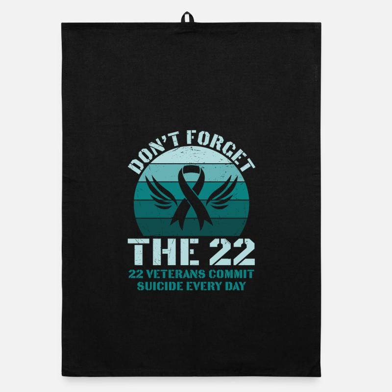 Ne pas oublier 22 vétérans Ptsd Sensibilisation Torchon bio
