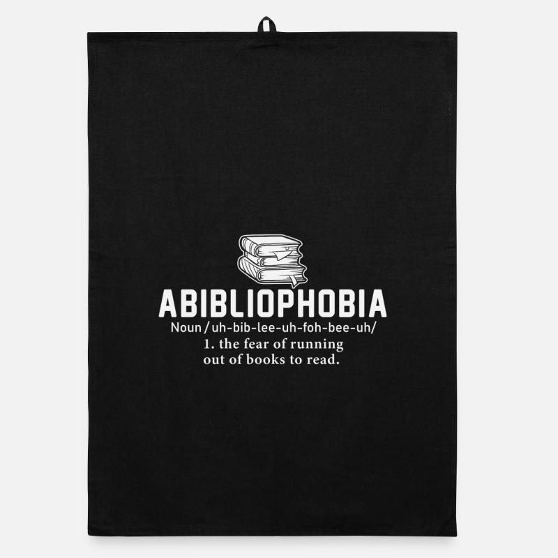Abibliophobia Reading Bookworm Reader Organic dish towel