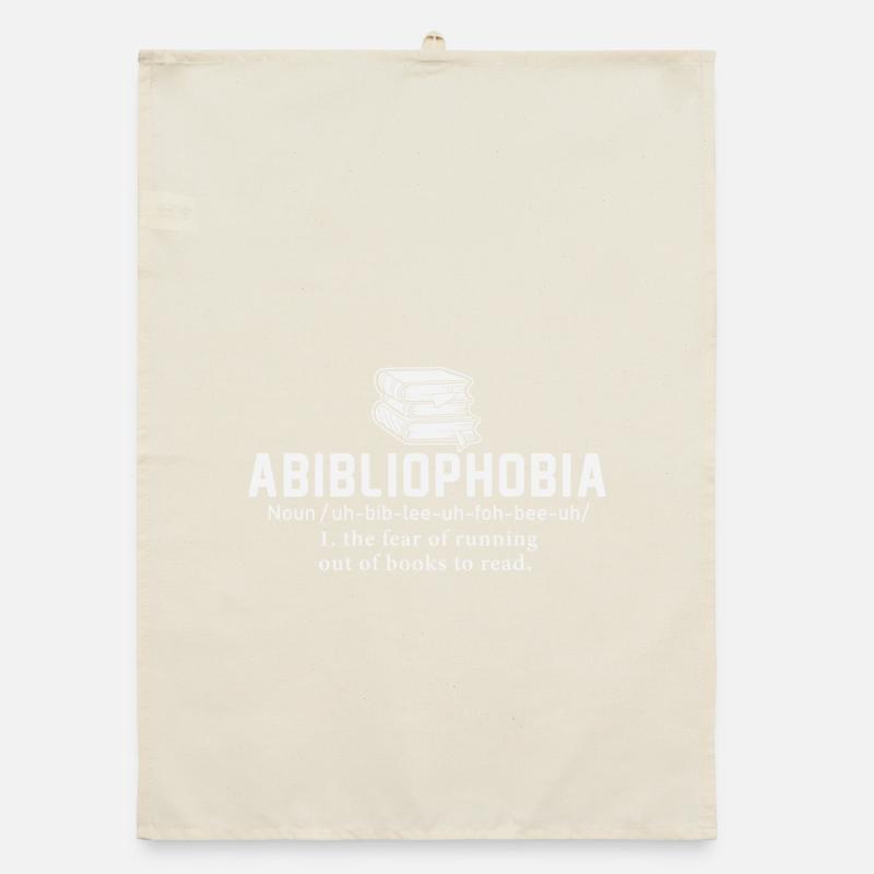 Abibliophobia Reading Bookworm Reader Organic dish towel