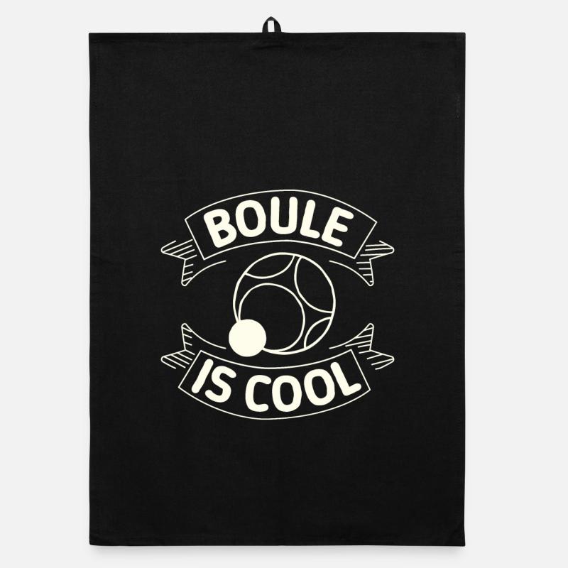 Boule is cool Spiel Petanque Boules Boulekugel Organic Geschirrtuch