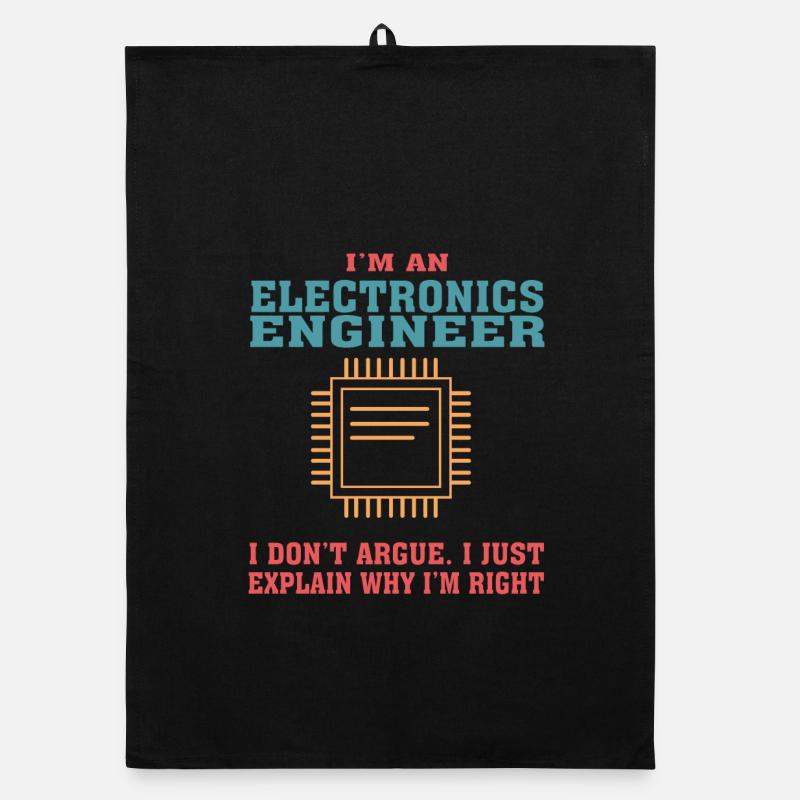 Funny Electronics Engineering Quote for Electronic Organic dish towel