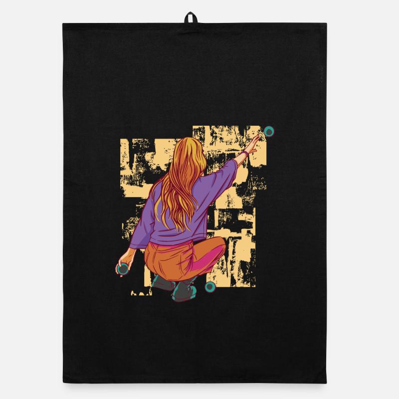 Boule player throws boule ball outfit for boules Organic dish towel