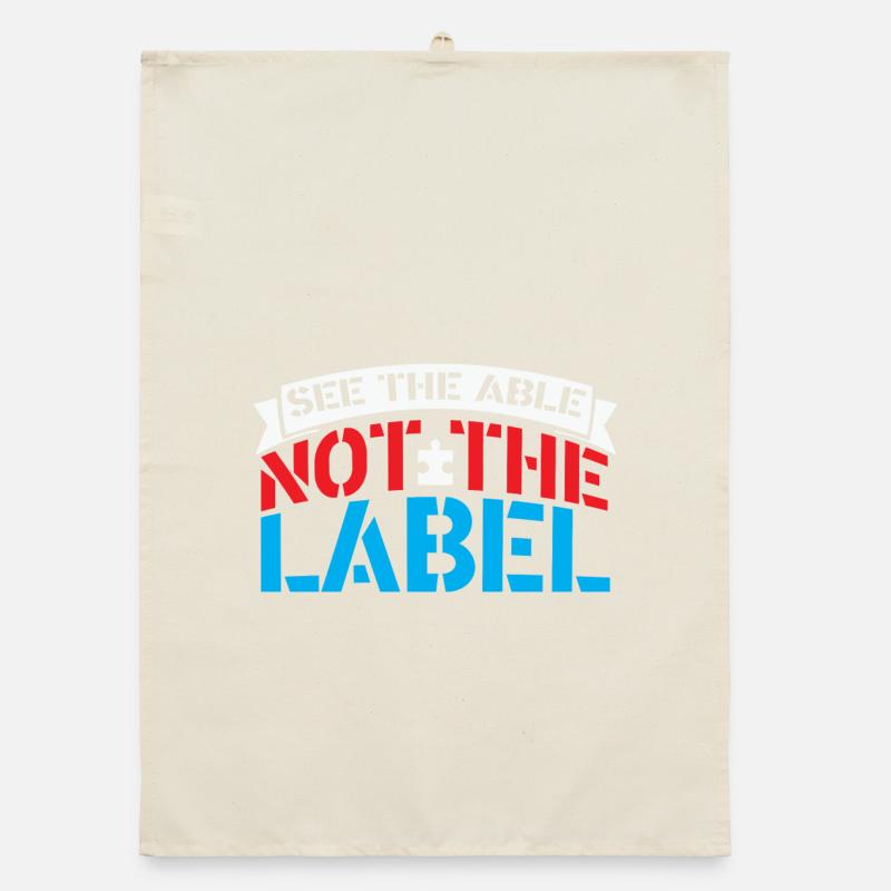 Autism See The Able Not The Lable Organic dish towel