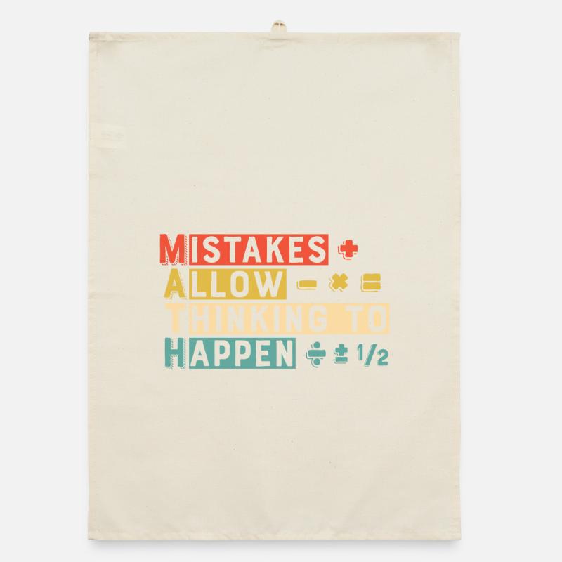 Mathefehler lassen denken Organic Geschirrtuch