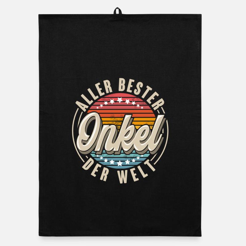 Aller Bester Onkel Der Welt - Organic Geschirrtuch - Schwarz