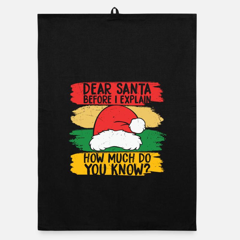 Dear Santa How Much Do You Know Organic dish towel