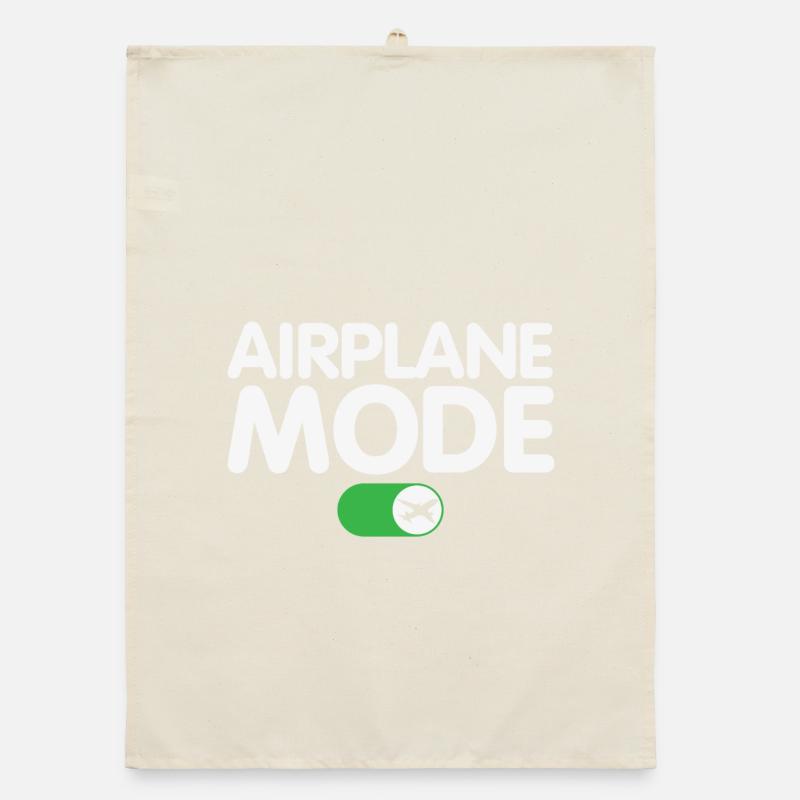 Airplane Mode On Funny Pilot Design Organic dish towel