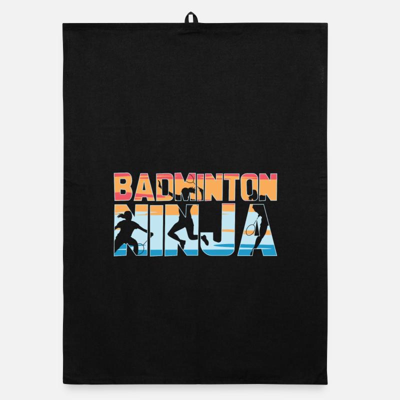 Badminton Ninja Joueur de badminton Torchon bio