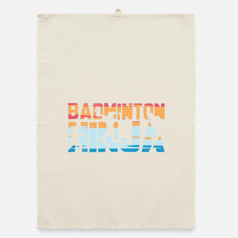 Badminton Ninja Badminton Player Organic dish towel