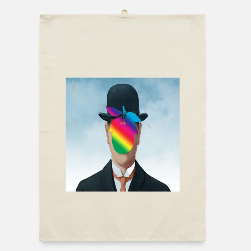 Rainbow Apple-Man Organic dish towel