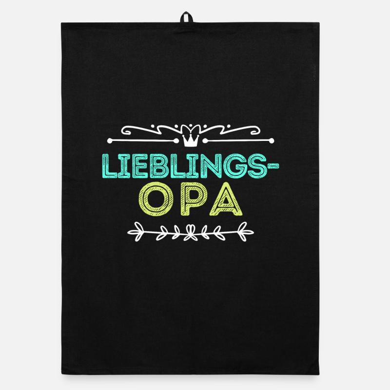 Statement Lieblingsopa Opa Großvater Organic Geschirrtuch