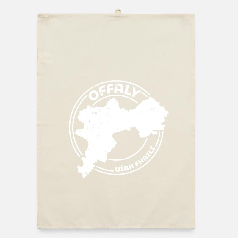 Offaly Irlande Comté | Timbre de contour de carte Torchon bio