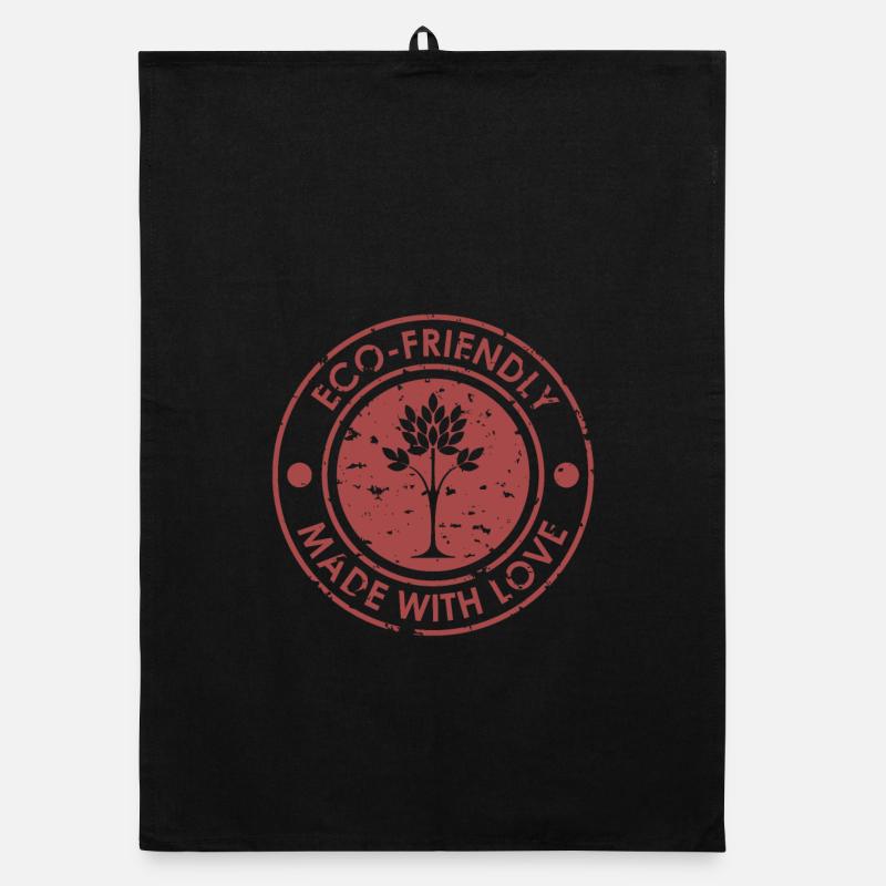 Eco-Friendly Tree Emblem Design Organic dish towel