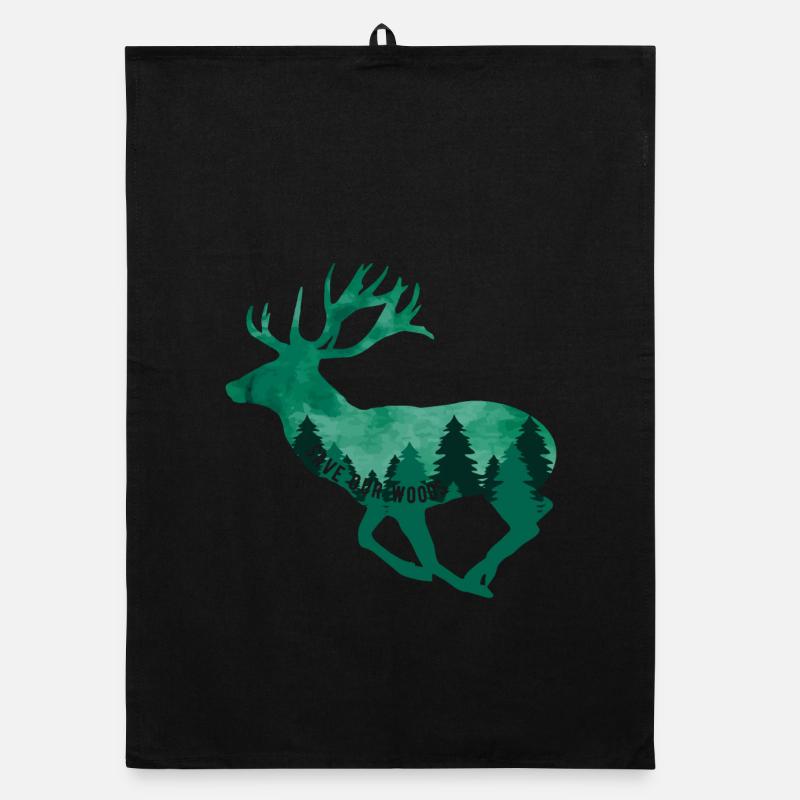 Climate Change Environmental Protection Deer Stag Organic dish towel