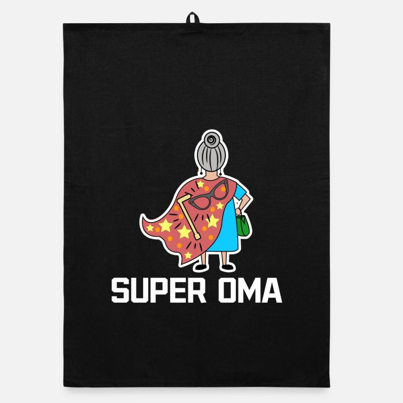 Superoma Brille Großmama Oma Statement Großmutter Organic Geschirrtuch