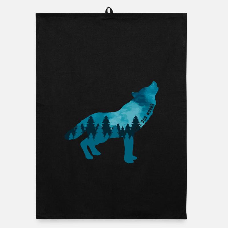 Climate Change Environmental Protection Wolf Organic dish towel