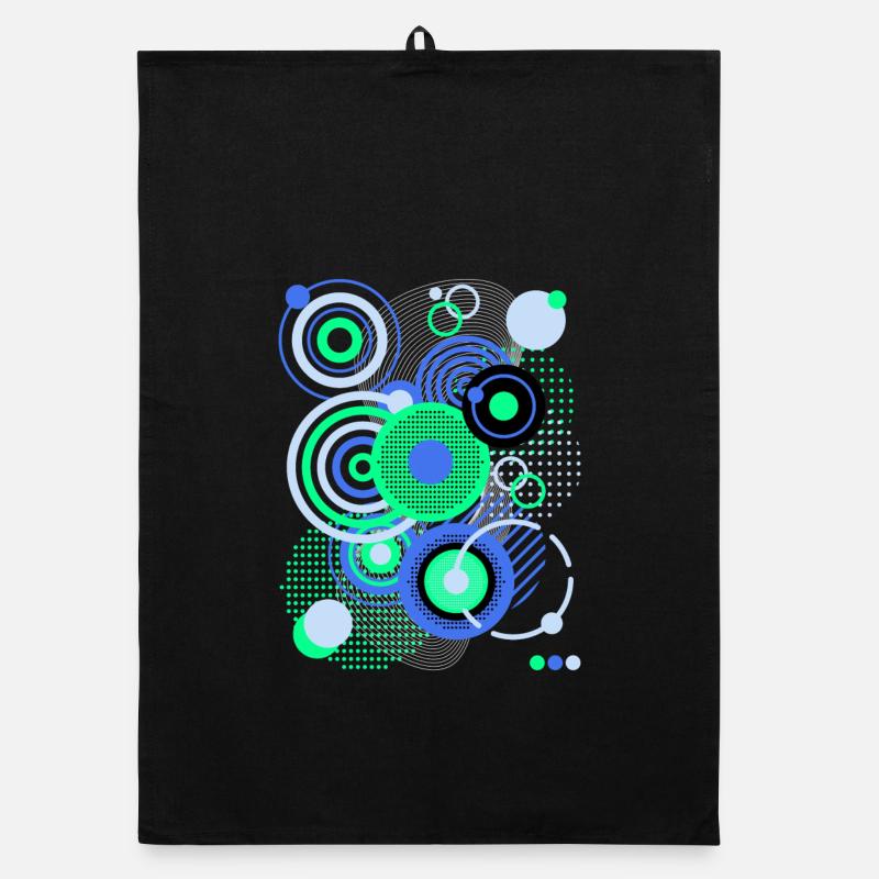 Motif Illustration Colorée Art Abstrait Créatif Torchon bio