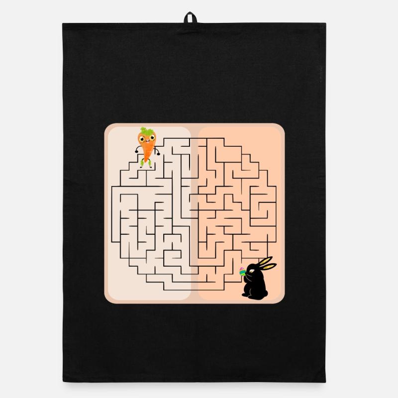 Labyrinth Bunny Easter Bunny Organic dish towel