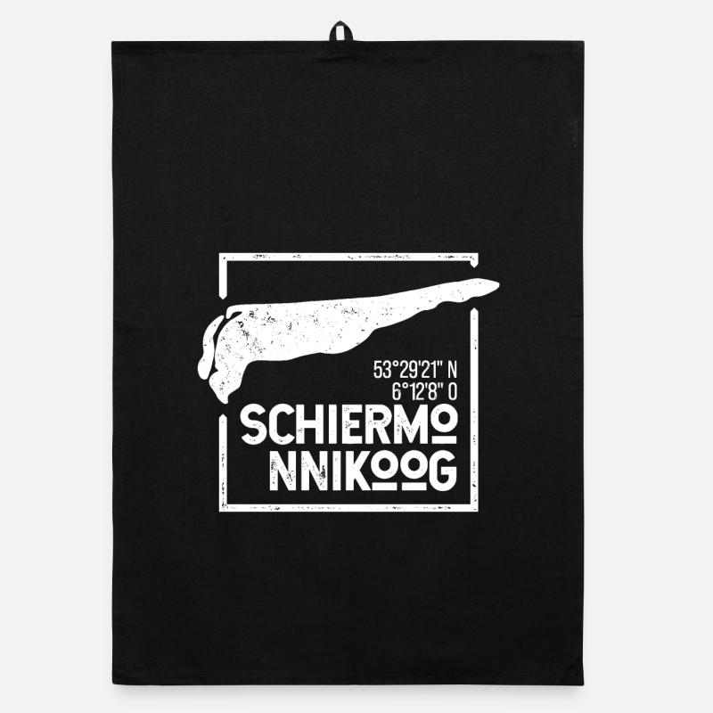 Schiermonnikoog | Island silhouette stamp design Organic dish towel