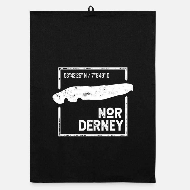 | Norderney Conception de timbres Island Silhouette Torchon bio