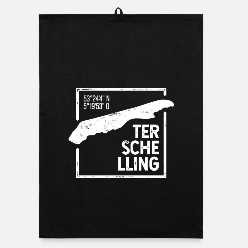 | terschelling Conception de timbres Island Silhouette Torchon bio