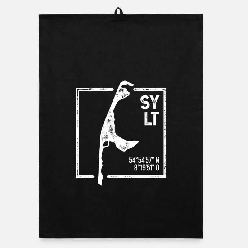Sylt | Conception de timbres Island Silhouette Torchon bio