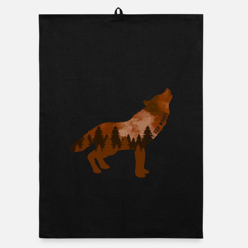 Climate Change Environmental Protection Wolf Organic dish towel