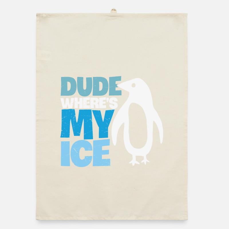 Penguin Global Warming Climate Change Organic dish towel