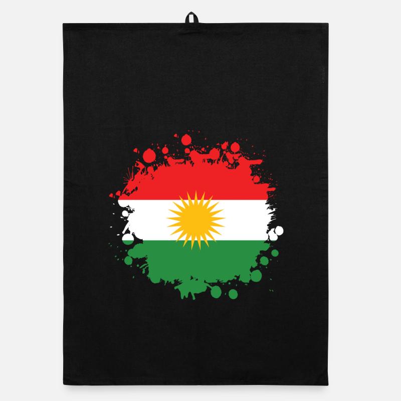 Conception de drapeaux Splash Kurdistan Torchon bio