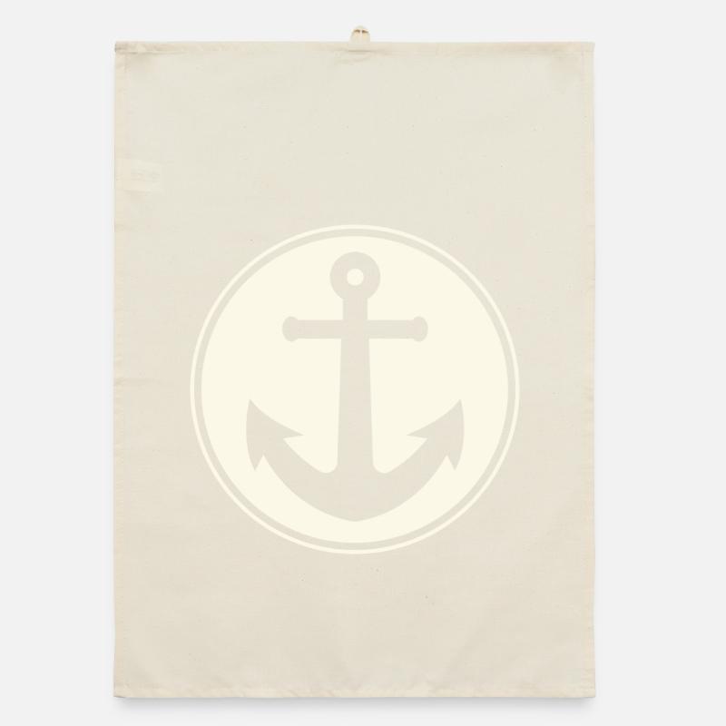 Anchor Captain Sailing Sailor Organic dish towel