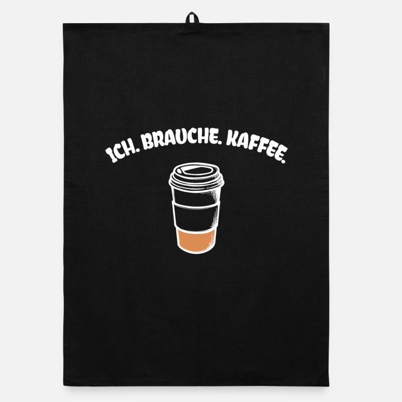 Kaffee Statement Kaffeetrinker Kaffeeliebhaber Organic Geschirrtuch