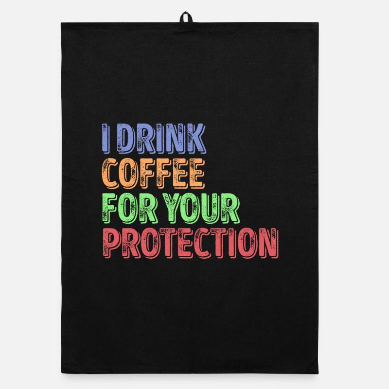 Caffeine Coffee Humorous Statement Coffee Lovers Organic dish towel