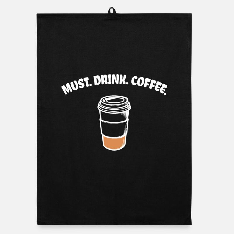 Caféine Coffee Lovers Coffee Drink Statement Torchon bio