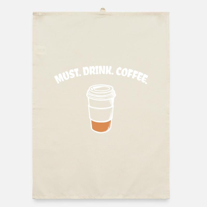 Caféine Coffee Lovers Coffee Drink Statement Torchon bio