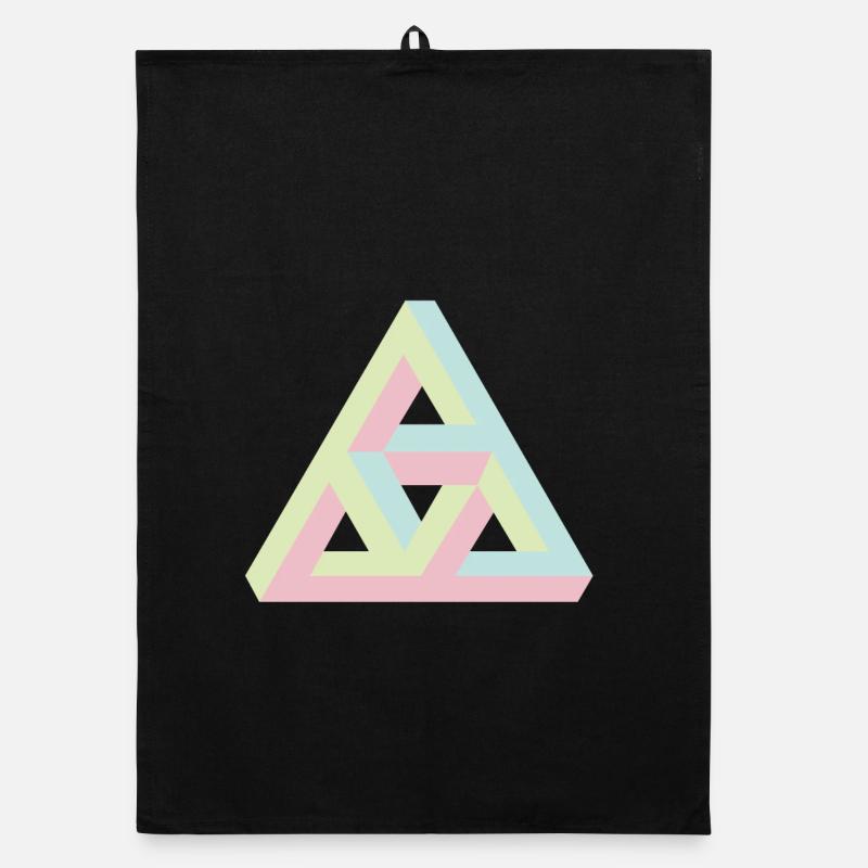 Geometric Triad Pattern in Pastel Colors Organic dish towel