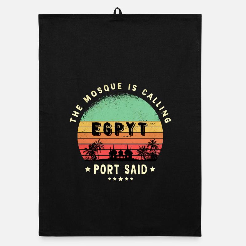 Port Said Egypt Mosque Design Organic dish towel
