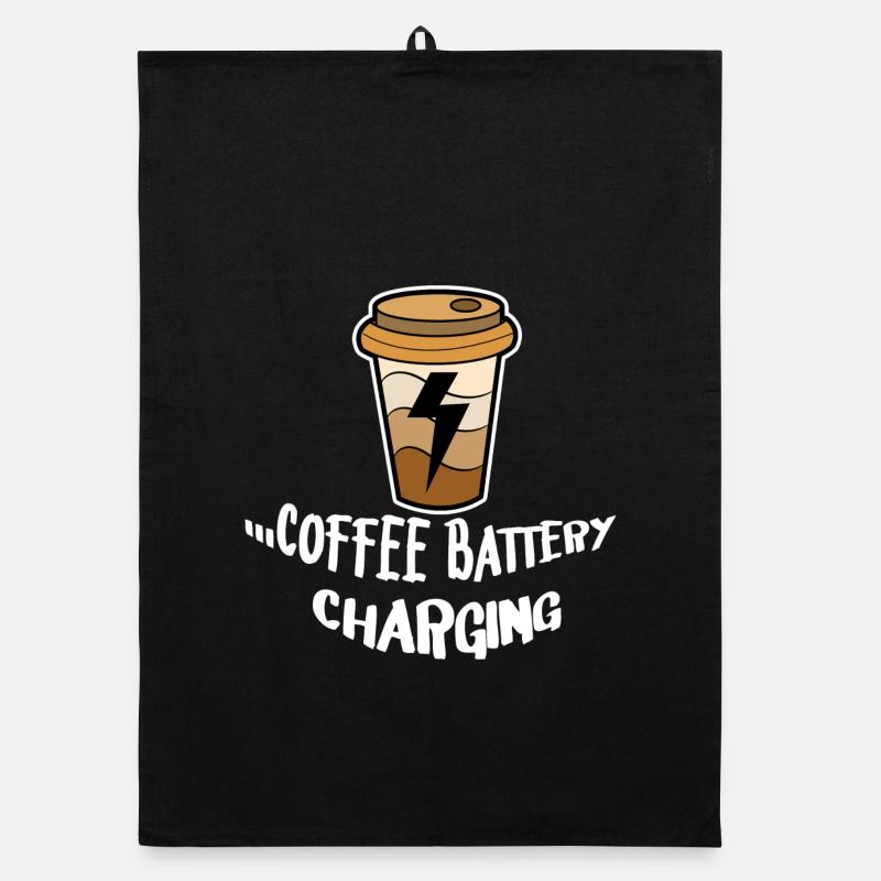 Coffee Drinking Statement Coffee Lovers Breakfast Organic dish towel