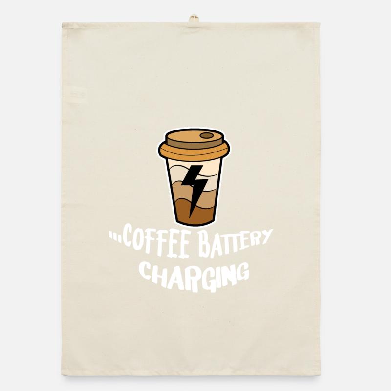 Coffee Drinking Statement Coffee Lovers Breakfast Organic dish towel