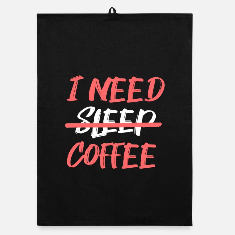 Fatigue Coffee Lovers Statement Coffee Drinking Organic dish towel